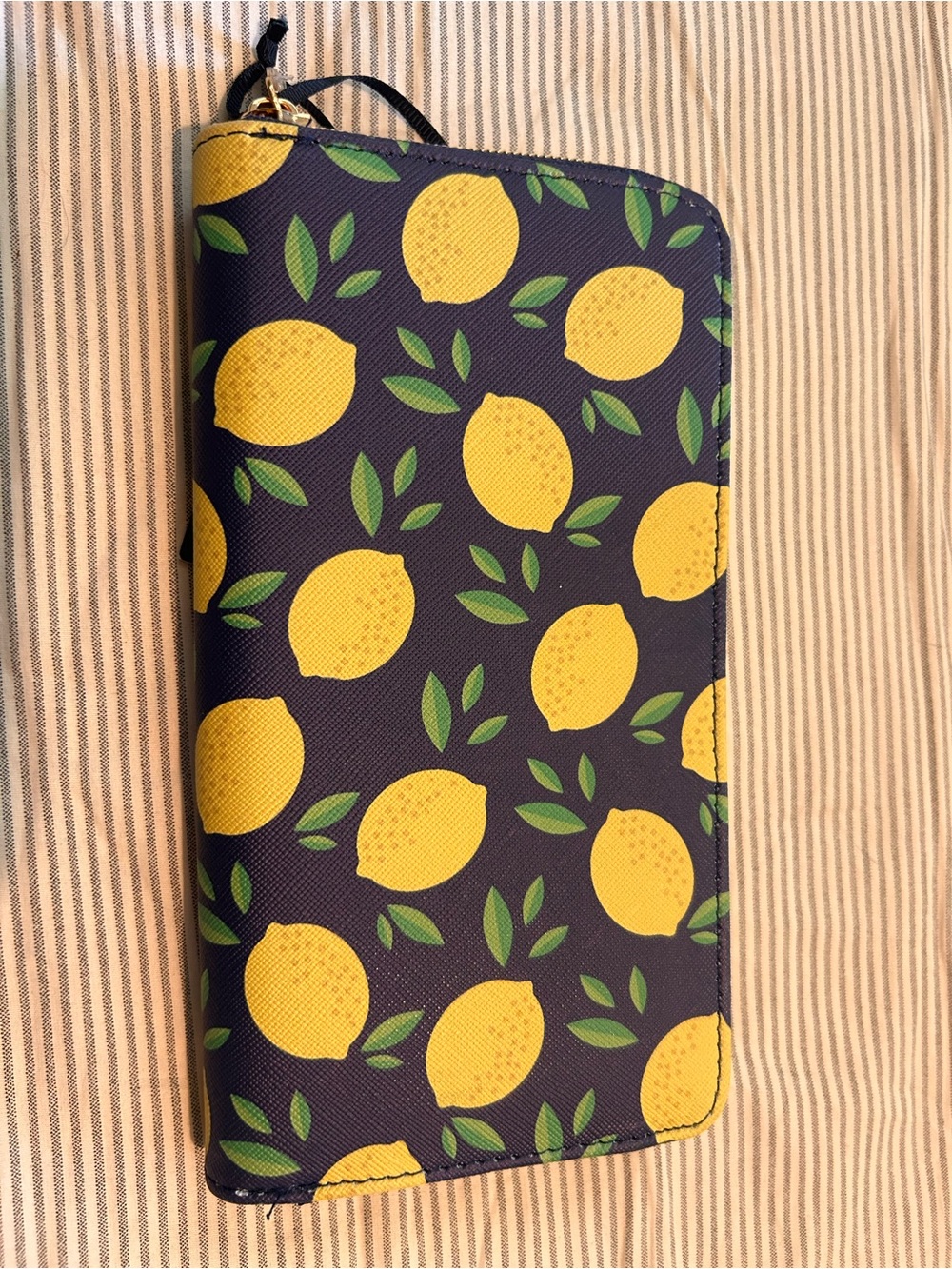 Dabney Lee Navy Lemon Zip Wallet